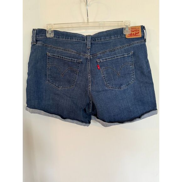 Levi Women's Mid Length Distressed Shorts Size 34 Waist Stretch Inseam 5 - Picture 5 of 10